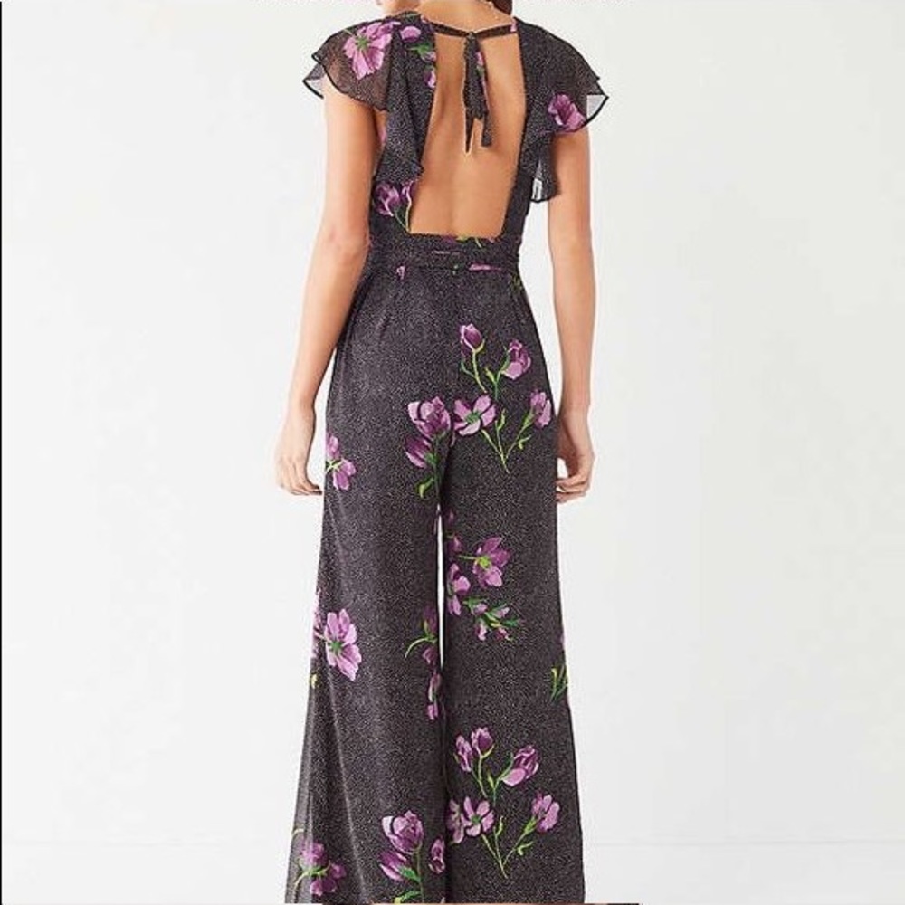Wide leg, square back jumpsuit
